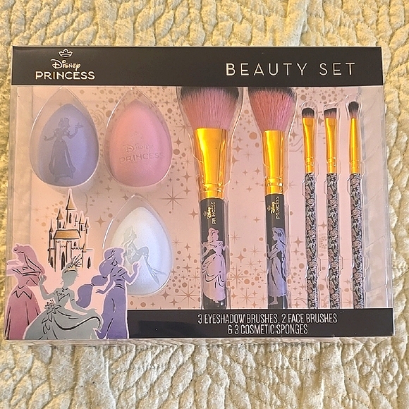 Disney Other - Disney Makeup Brushes and Tools Set in Pink and Purple